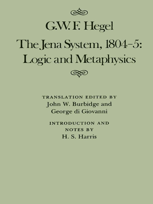 Title details for Jena System, 1804-5 by John W. Burbidge - Available